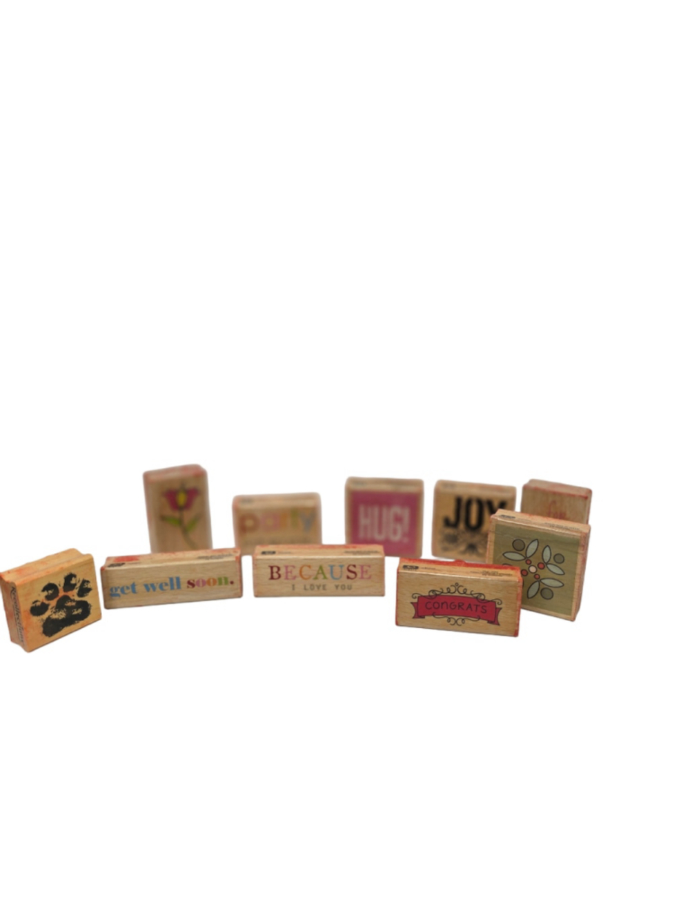 Recollections Wooden Rubber Stamps Set One Size Beige Multi-color